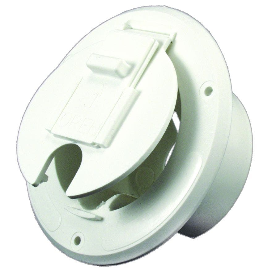 Jr Products S-23-10-A White 30 Amp Round Electric Cable Hatch   Access Door