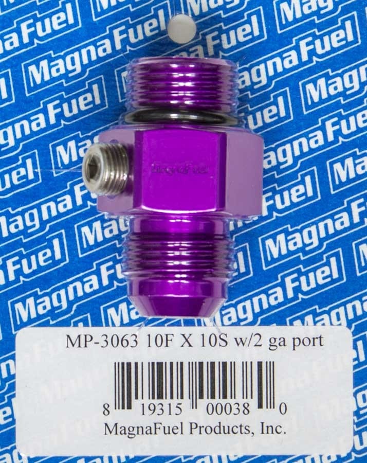 Magnafuel Mp-3063 -10 An Flare To -10 An Fitting W/Port Magnafuel  -10 An Flare