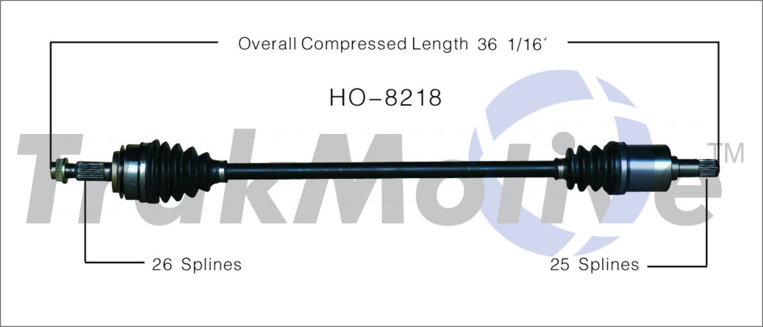 Trakmotive Cv Axle Shaft P/N:Ho-8218  Cv Axle Shaft P/N: