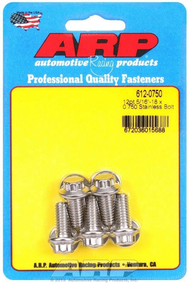 12Pt 5/16-18X.750 Pk/5 12Pt 5/16-18X.750 Pk/5