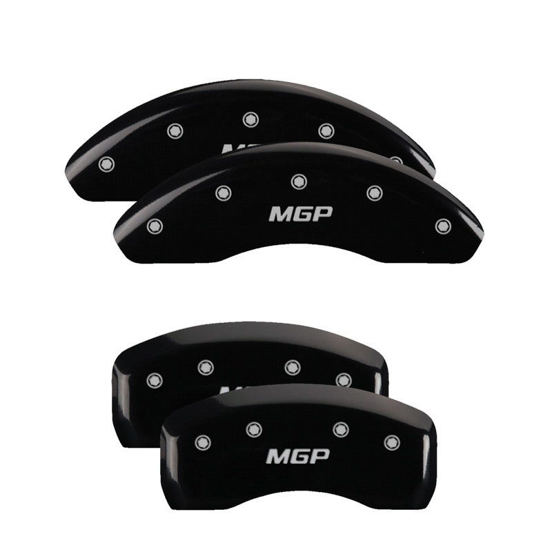 Mgp Caliper Covers 26222Smgpbk Mgp Black Powder Coat Finish, Silver Characters,