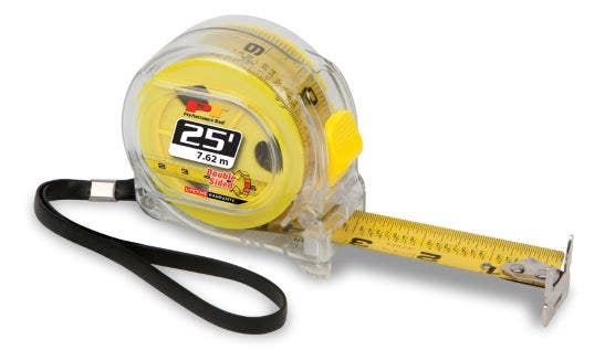 Performance Tool W5041 25' Clear Tape Measure   Tape Measure; Compatibility -