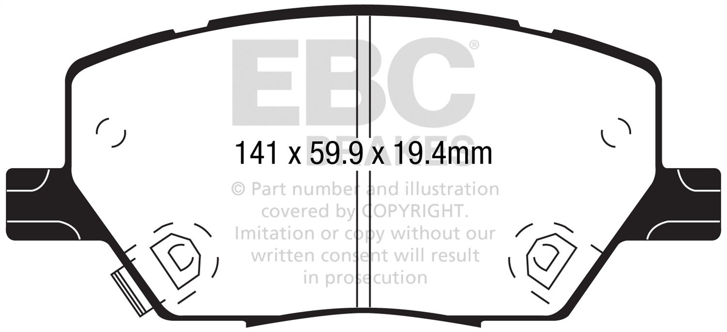 Ebc Brakes Dp62239 6000 Series Greenstuff Truck/Suv Brakes Disc Pads   6000