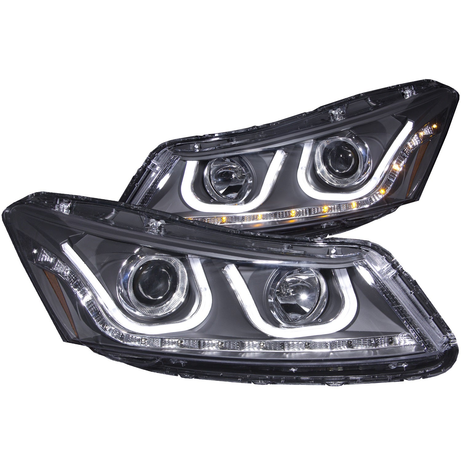 Anzo Usa 121483 Projector Headlight Set Fits 08-12 Accord   Projector Headlight