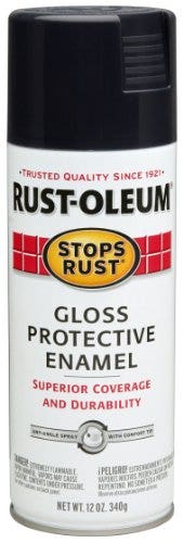 Rust-Oleum 7779830 Stops Rust Spray Paint, 12-Ounce, Gloss Black   Stops Rust