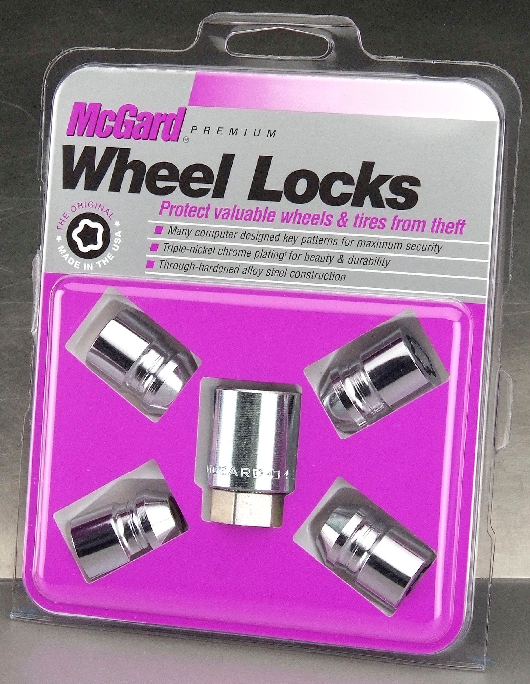 Mcgard 24157 Chrome Cone Seat Wheel Locks (M12 X 1.5 Thread Size) - Set Of 4
