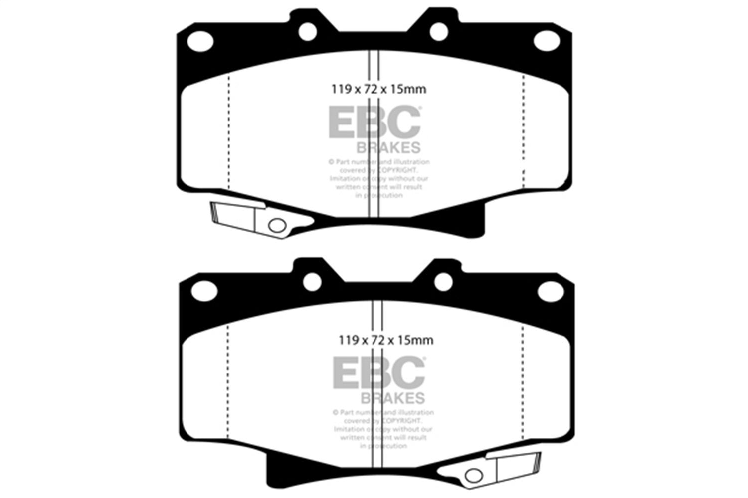 Ebc Brakes Dp4992r Yellowstuff Street And Track Brake Pads   Yellowstuff Street