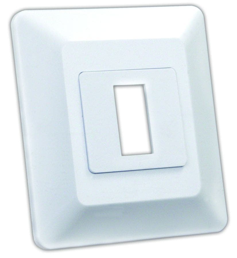 Jr Products 13605 Switch Base And Face Plate - Single,White   Multi Purpose