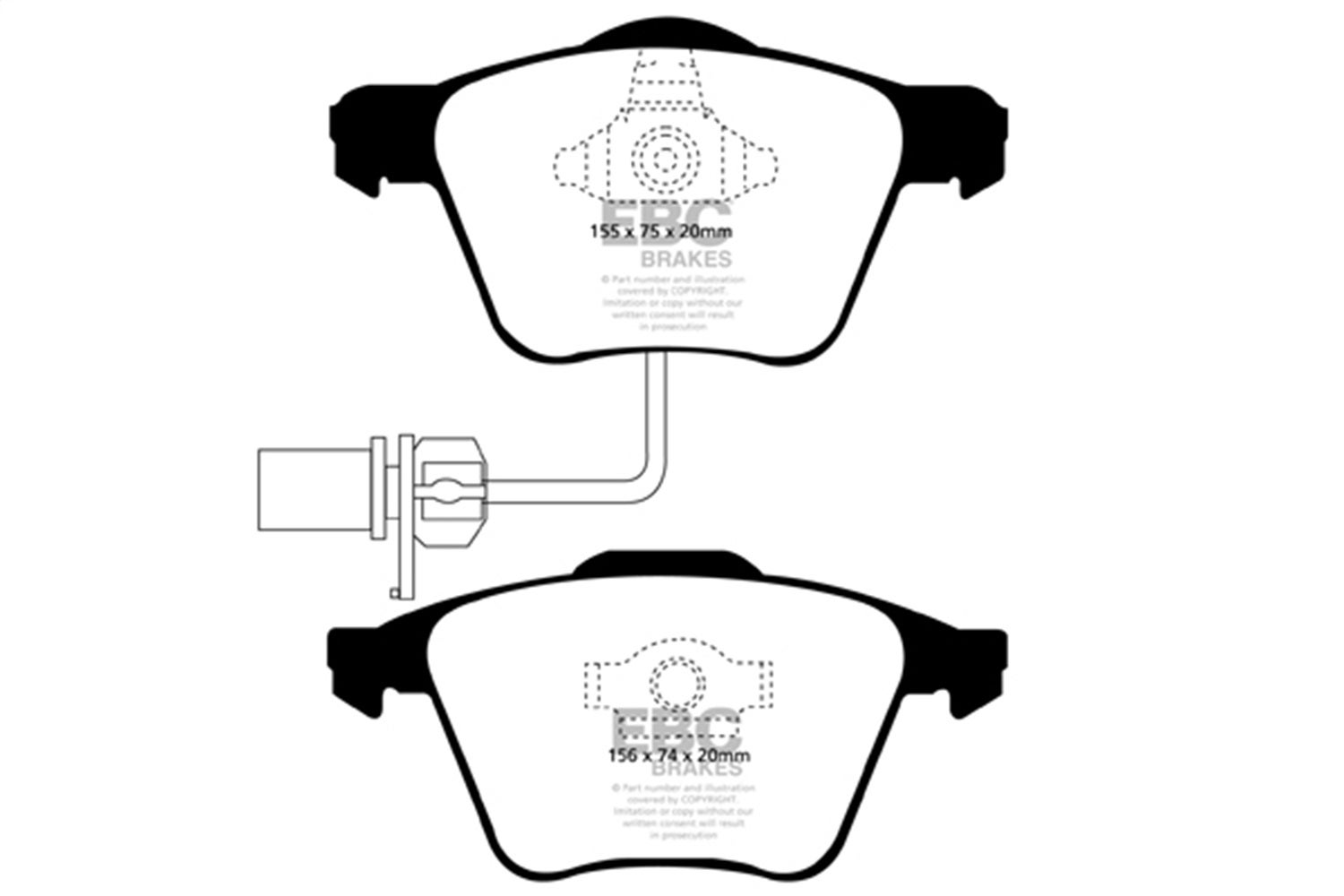 Ebc Brakes Dp41495r Yellowstuff Street And Track Brake Pads   Yellowstuff Street