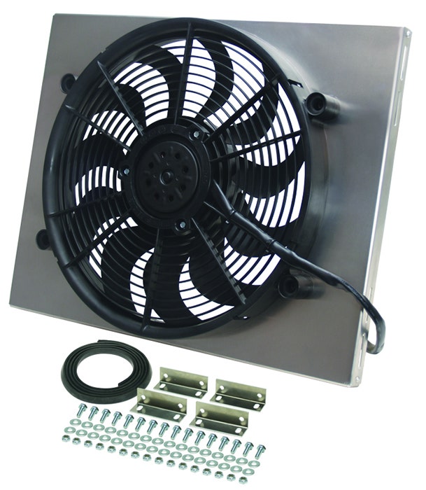 Derale 16822 Electric Radiator Fan Shroud Kit   Cooling Fan; Depth - 1-1/8 Inch,