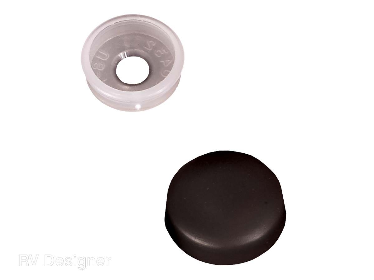 Rv Designer H603, Screw Covers, Black, 14 Per Pack, Interior Hardware   Screw