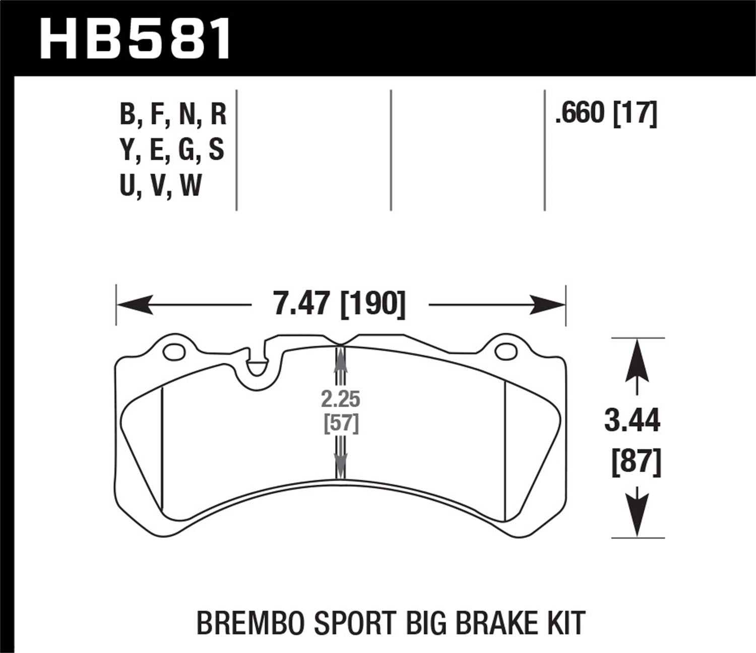 Hawk Performance Hb581b.660 Hps 5.0 Disc Brake Pad Fits 18 S60   Hps 5.0 Disc