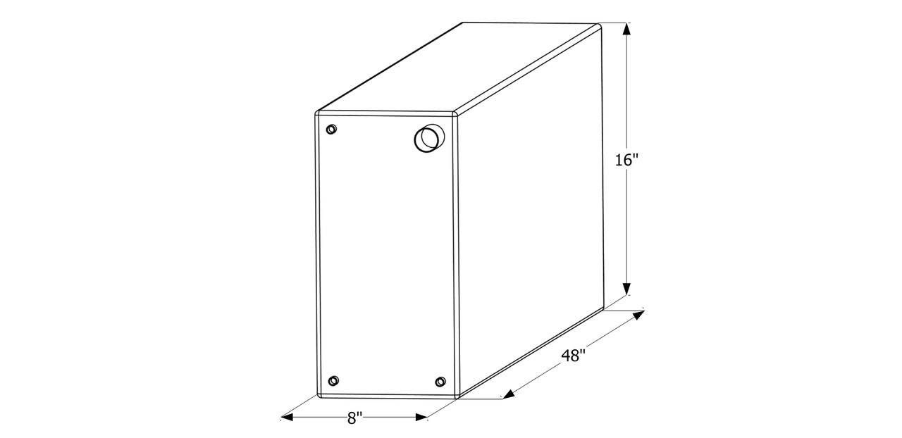 Fresh Water Tank  Wt2469  48X16x8 Fresh Water Tank  Wt2469  48X16x8