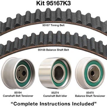 Dayco Engine Timing Belt Component Kit,Engine Timing Belt Kit P/N:95167K3