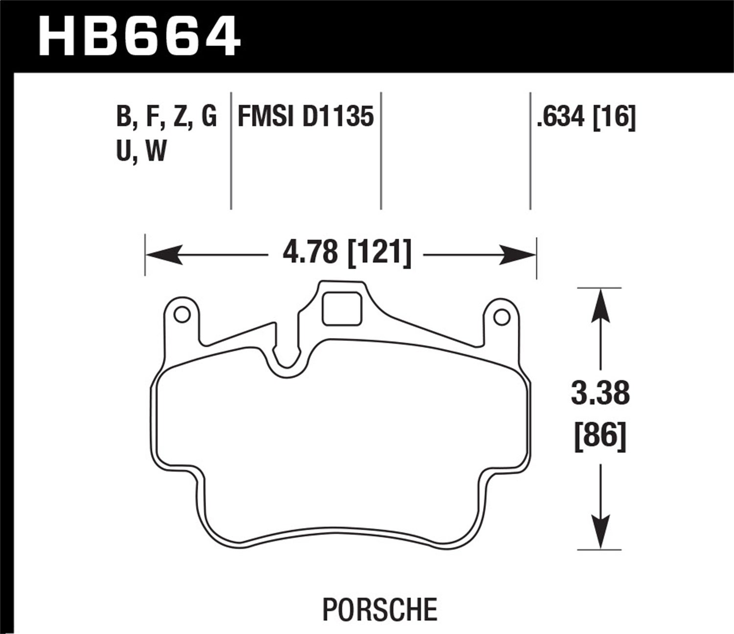 Hawk Performance Hb664z.634 Performance Ceramic Disc Brake Pad   Performance