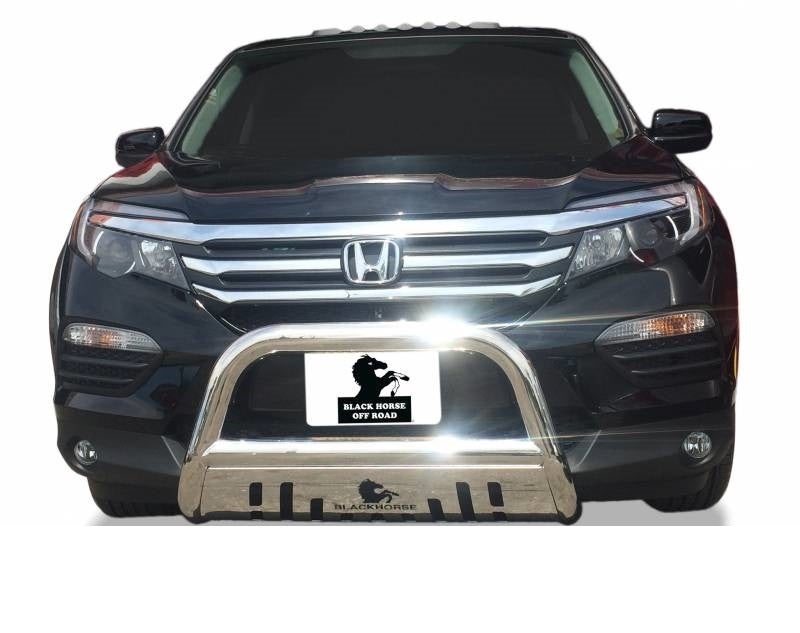 Black Horse Off Road Bb158107-Sp Stainless Skid Plate 1 Piece Bumper Push Bar