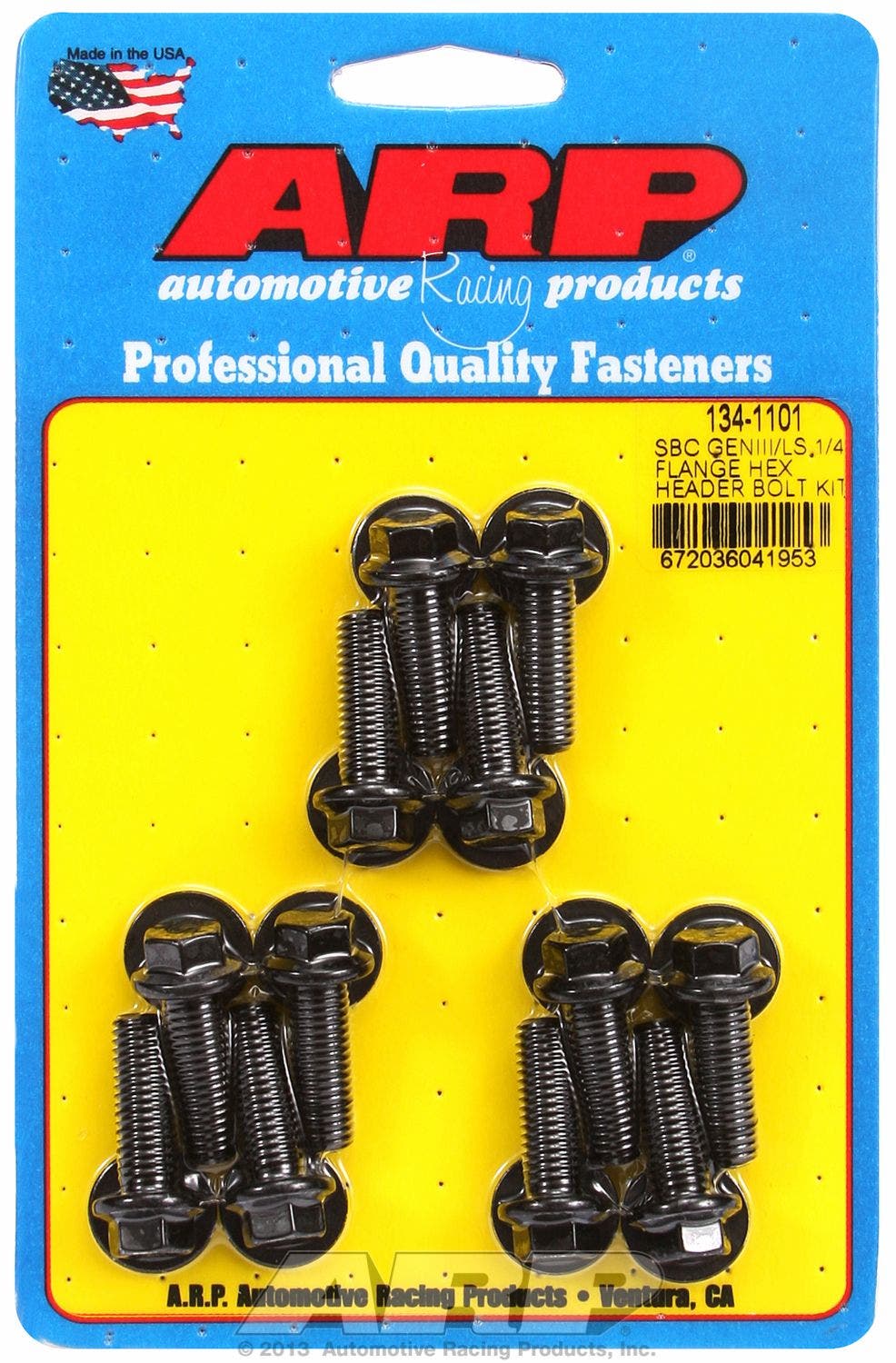 Arp 134-1101 Header Bolt Kit Arp Fasteners  Exhaust Header Bolt; Head Size - 10