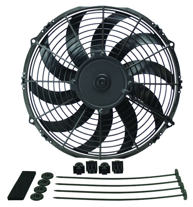 Derale 16112 Electric Puller Fan   Cooling Fan High Output Extreme; Depth -