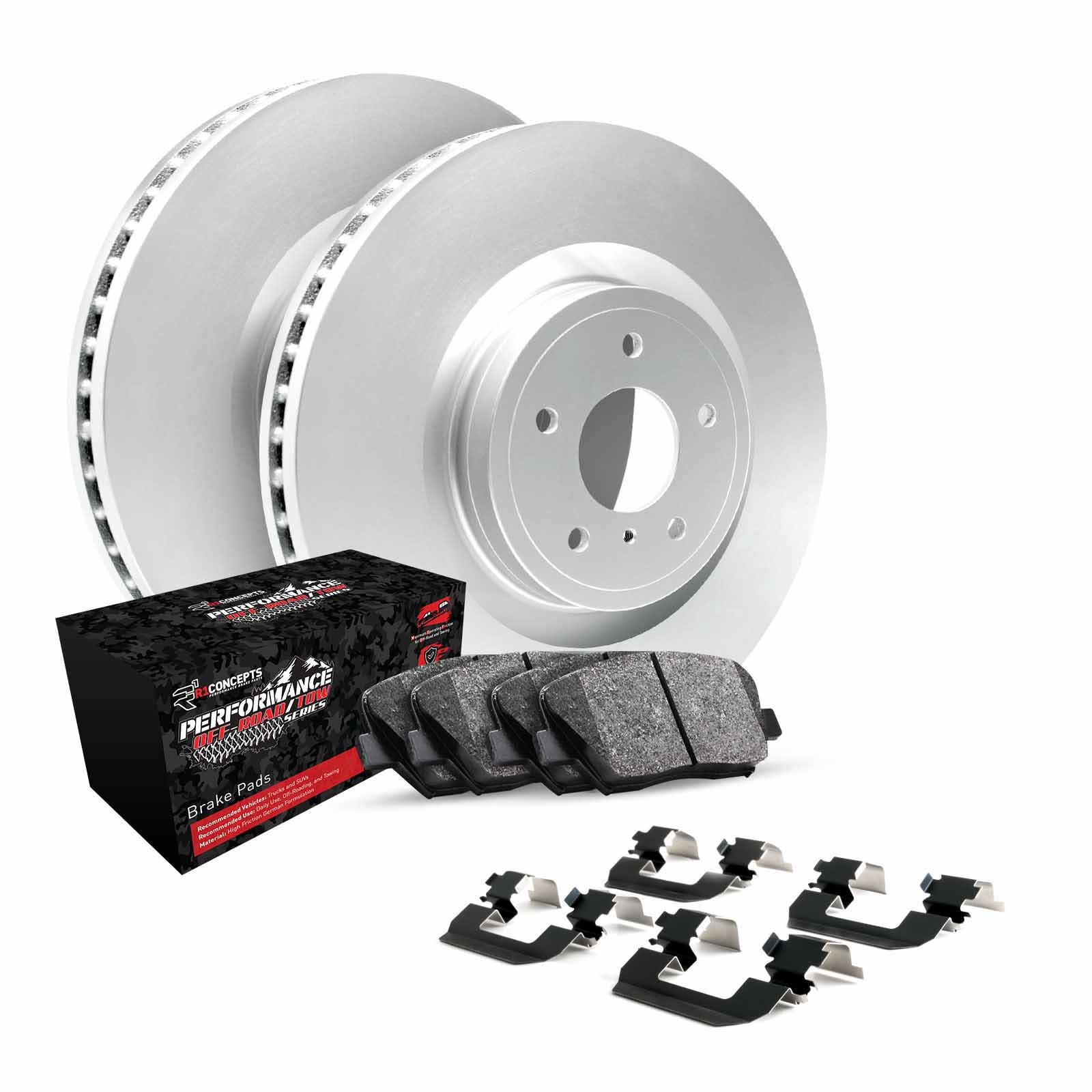 R1 Concepts Wdvh1-76012 R1 Brake Rotors - Carbon Coated W/ Perf Off-Road/Tow