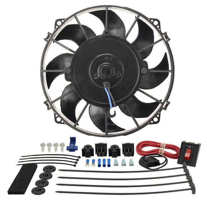 Derale 16508 Tornado Electric Puller Fan   Cooling Fan Tornado; Depth - 1-3/8