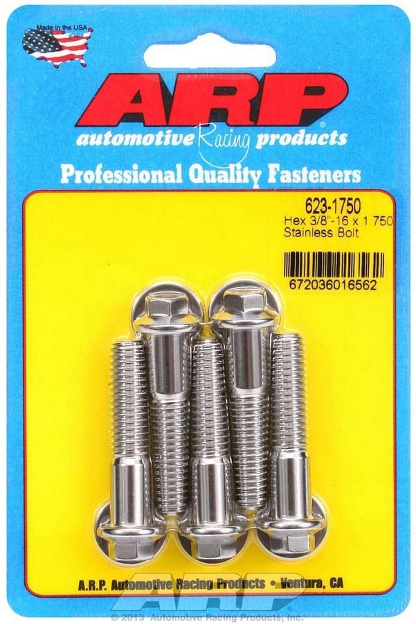 Arp 623-1750 3/8-16 X 1.750 Hex Ss Bolts Arp  3/8-16 X 1.750 Hex Ss Bolts