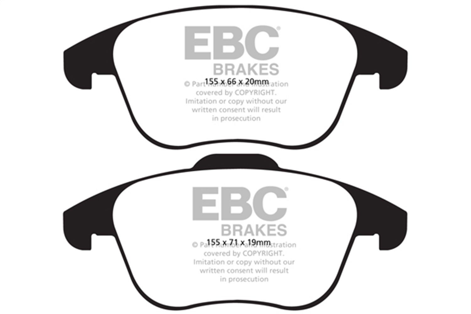 Ebc Brakes Dp41997r Yellowstuff Street And Track Brake Pads   Yellowstuff Street