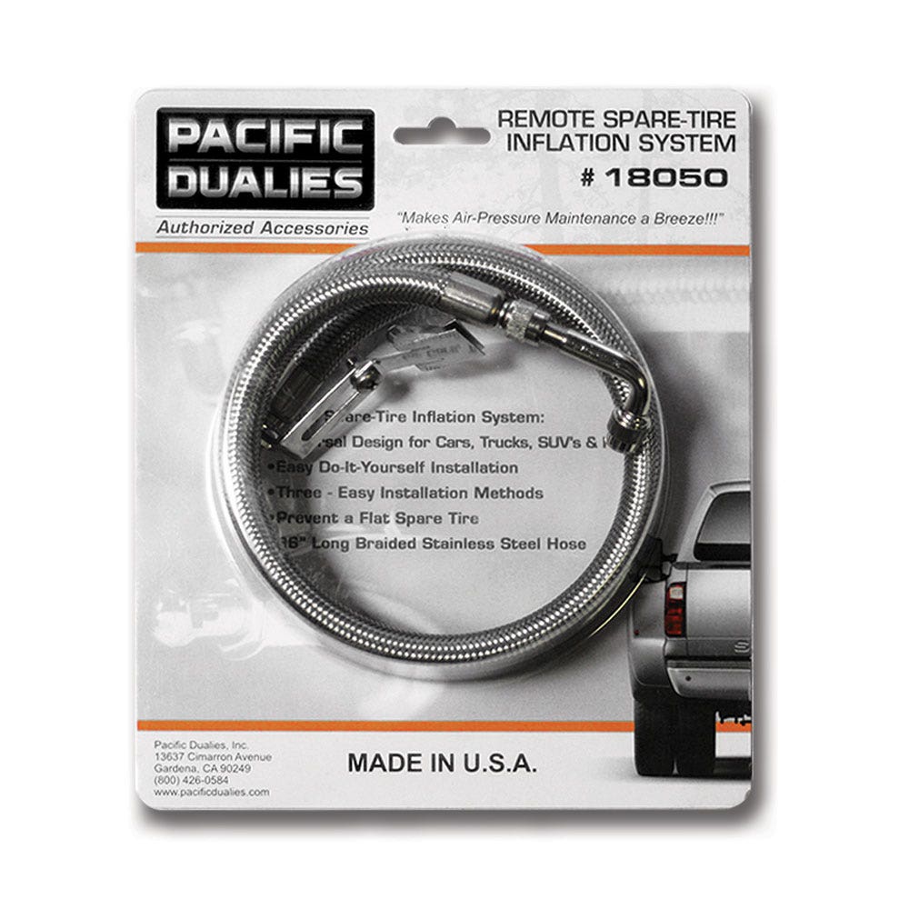 Pacific Dualies 18100 Max Ez Air 7-Inch Braided Stainless Steel Valve Stem