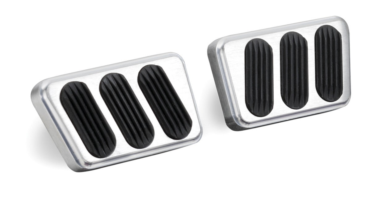 Lokar Bag-6121 Brushed Billet Aluminum Manual Brake/Clutch Pad With Rubber -