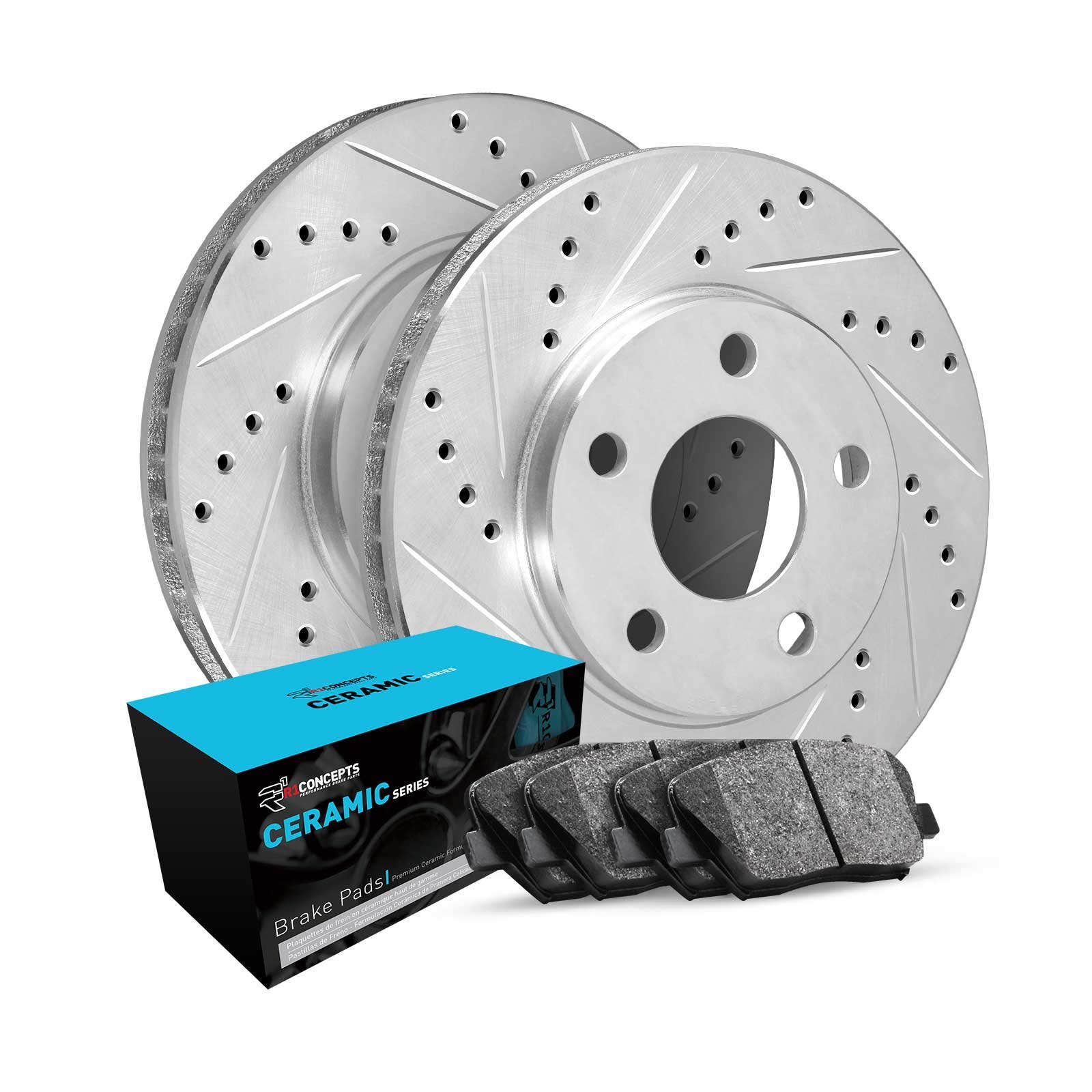 R1 Concepts Wgwn1-20013 R1 E- Line Series Brake Rotor - D/S - Silver W/ Ceramic