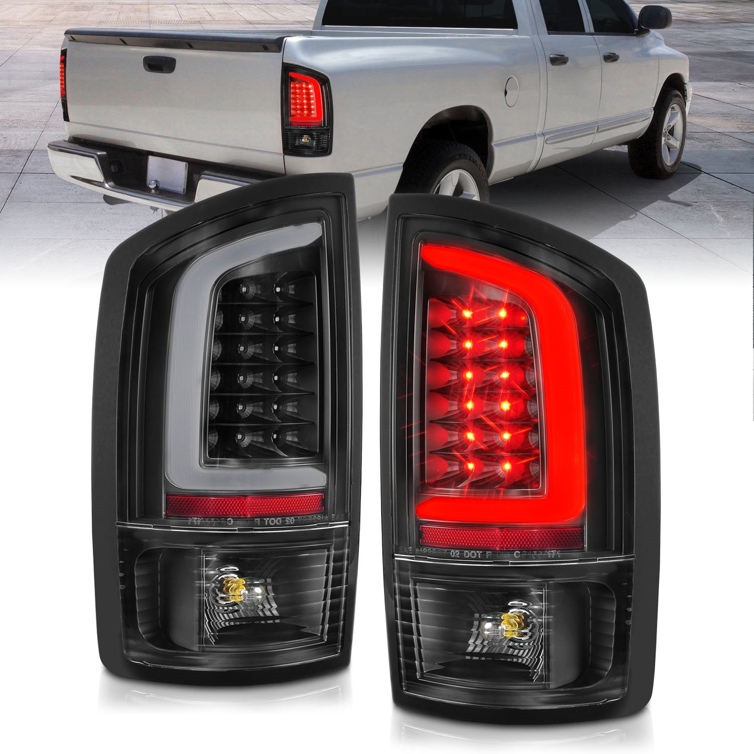 Anzo Usa 311368 Tail Light Assembly Fits 02-06 Ram 1500 Ram 2500 Ram 3500   Tail