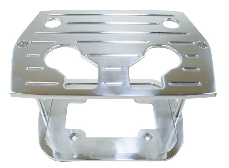 Racing Power Company R6323 Polished Aluminum Optima Ball Milled Battery Tray