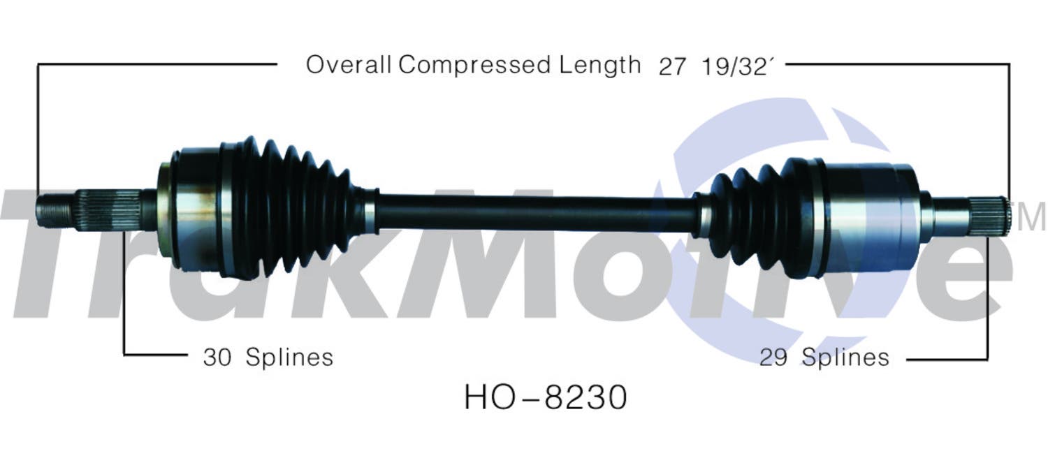 Trakmotive Cv Axle Shaft P/N:Ho-8230  Cv Axle Shaft P/N: