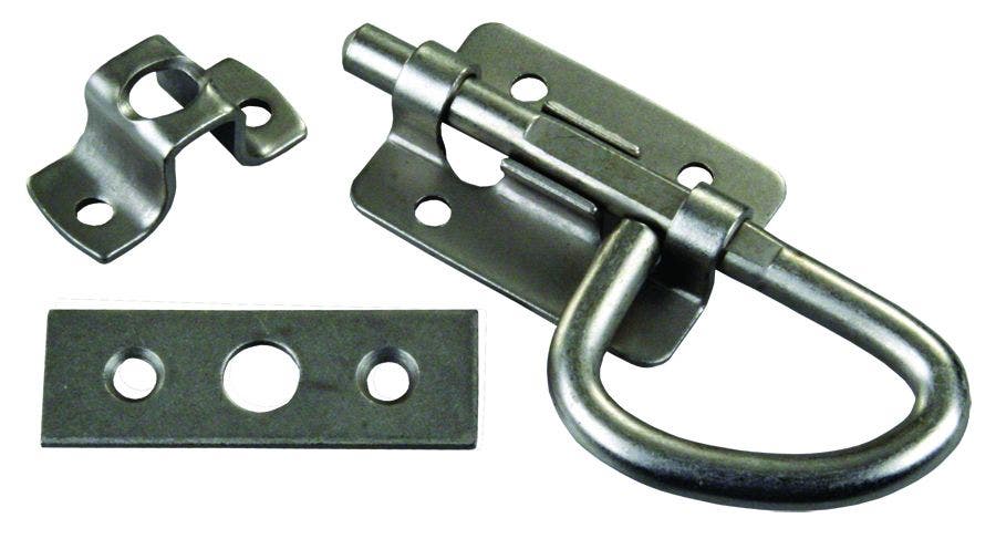 Jr Products 20655 Universal Bolt Latch - Nickel,Silver   Access Door Latch; With