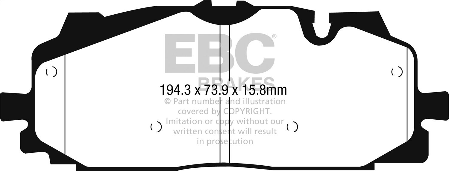 Ebc Brakes Dp52277ndx Bluestuff Ndx Full Race Brake Pads   Bluestuff Ndx Full