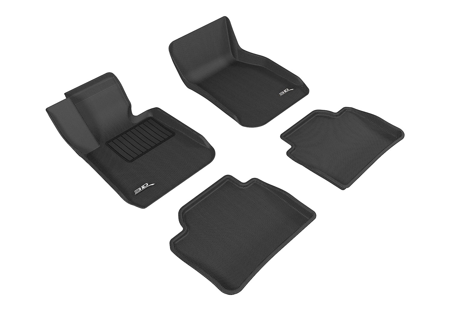 3D Kagu Floor Mat 2 Row Set Black 3D Kagu Floor Mat 2 Row Set Black