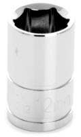 Performance Tool W38212 6-Point Socket, 3/8" Drive, 12Mm Socket  Type - Metric,