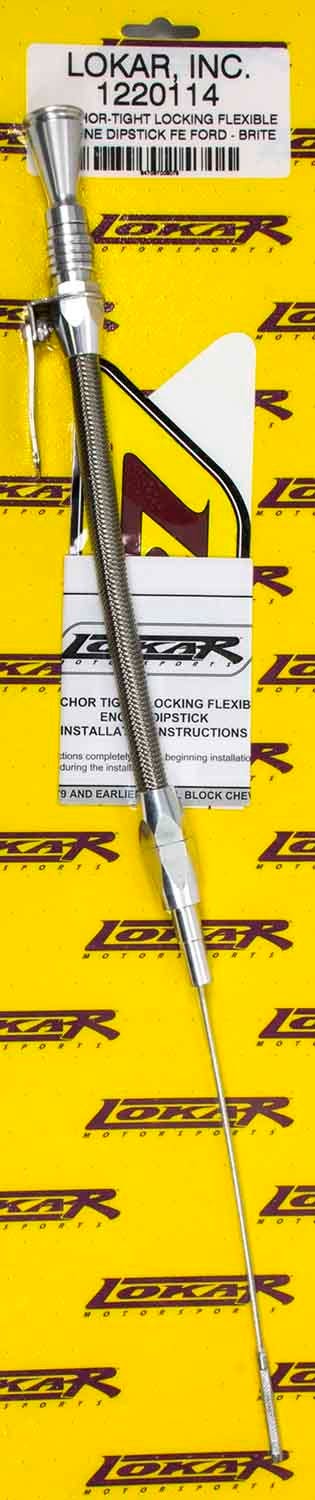Lokar 1220114 Anchor-Tight Locking Flexible Engine Dipstick For Ford Fe