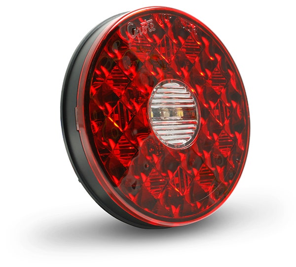 Grote 55162 4" Red Led Stop/Turn/Tail Light (W/ Integrated Back-Up Amp)
