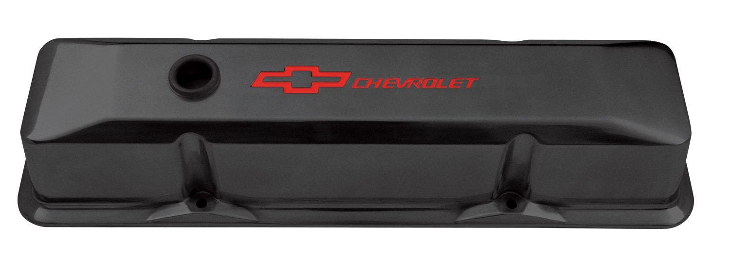 Proform 141-116 Sbc Blk Crinkle Die Cast Valve Cover - Tall With Baffle  Parts
