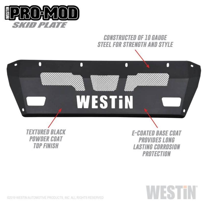 Westin 58-71165 Pro-Mod Skid Plate Textured Black E-Coated Steel Pro-Mod Skid
