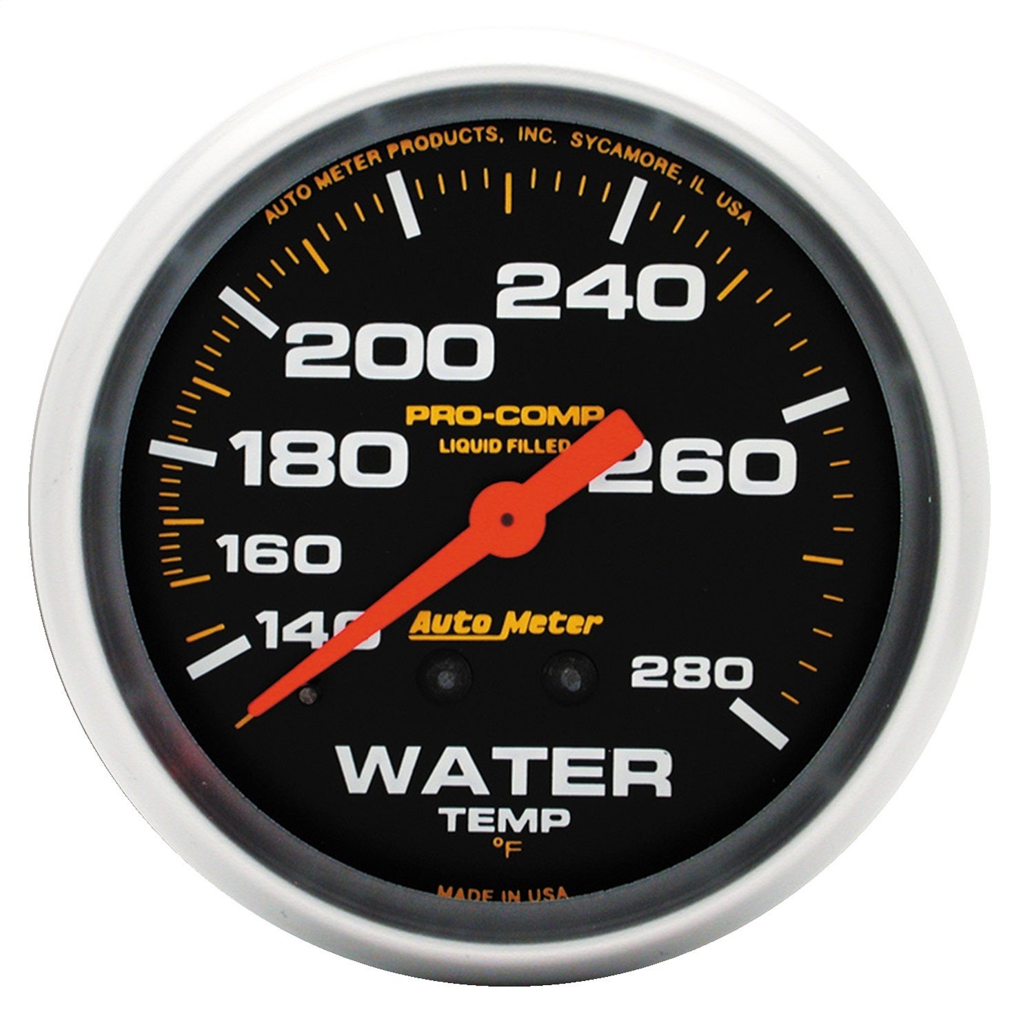 Autometer 5431 Pro-Comp Liquid-Filled Mechanical Water Temperature Gauge Auto
