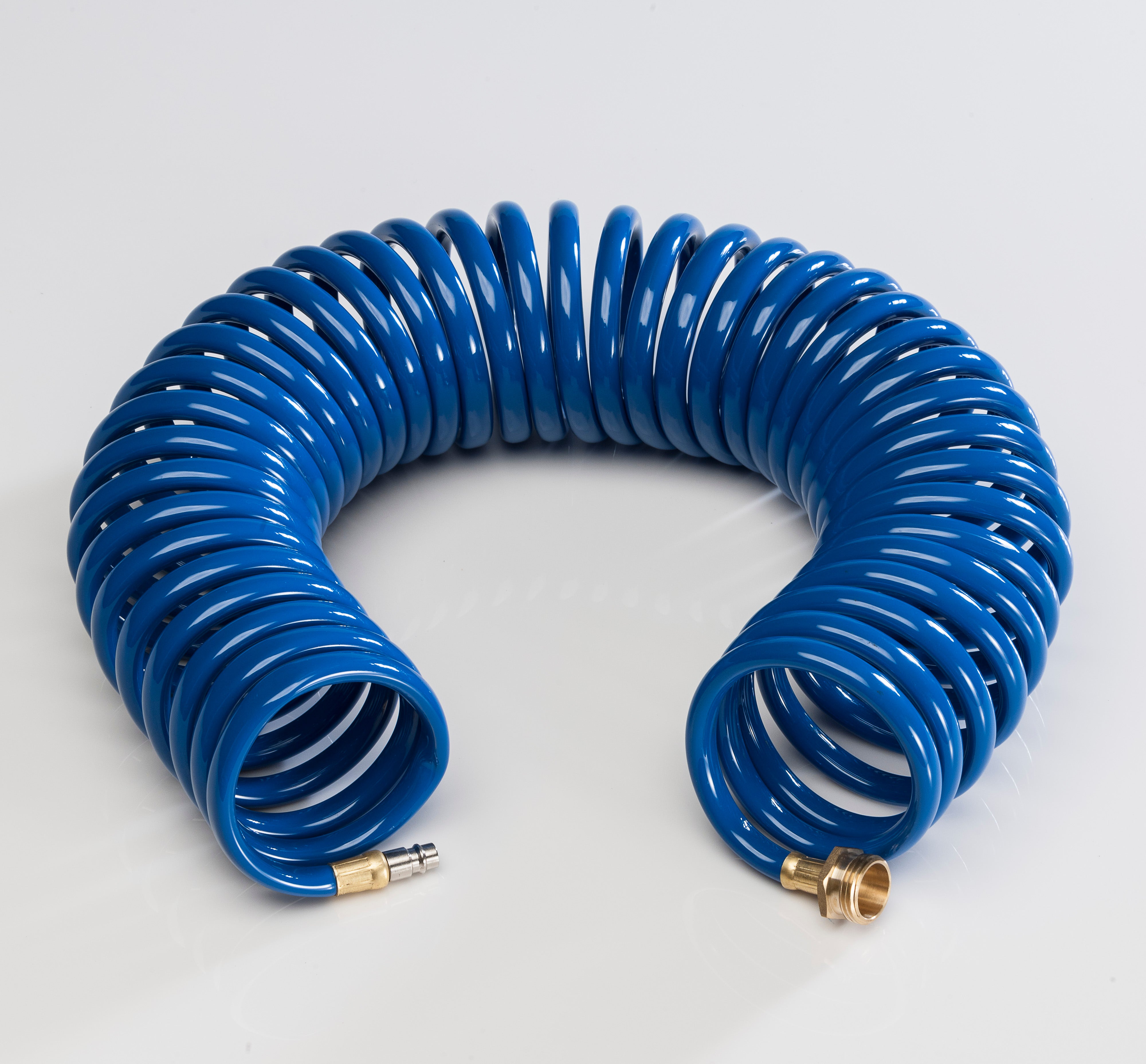 Empire Brass Crd-Coil-Blu-Hs Blue Coiled Extension Hose For Quick Disconnect