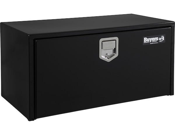Buyers Products 1702105 Black Steel Underbody Truck Box With Paddle Latch, 18 X