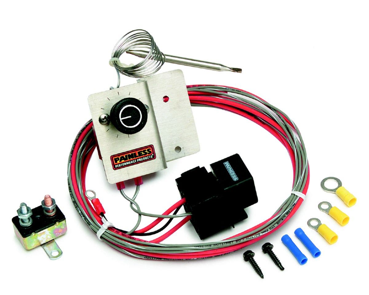 Painless Wiring 30104 Adjustable Electric Fan Thermostat Kit   Cooling Fan Relay