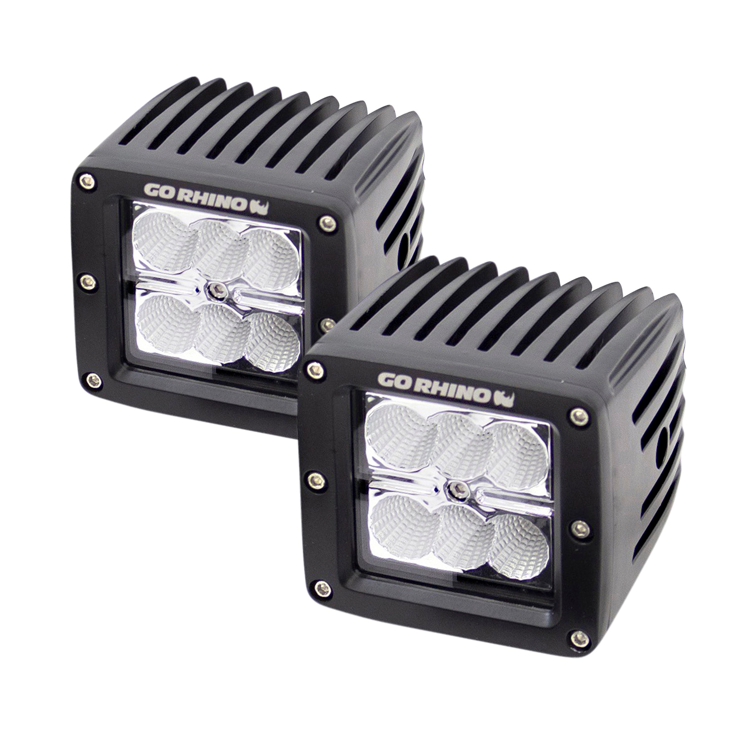 Two 3'  Go Rhino Led Cube Lights Two 3    Led Cube Lights