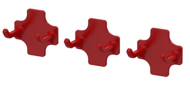 Peg Board Double Hook  Pack Of 3 Peg Board Double Hook  Pack Of 3