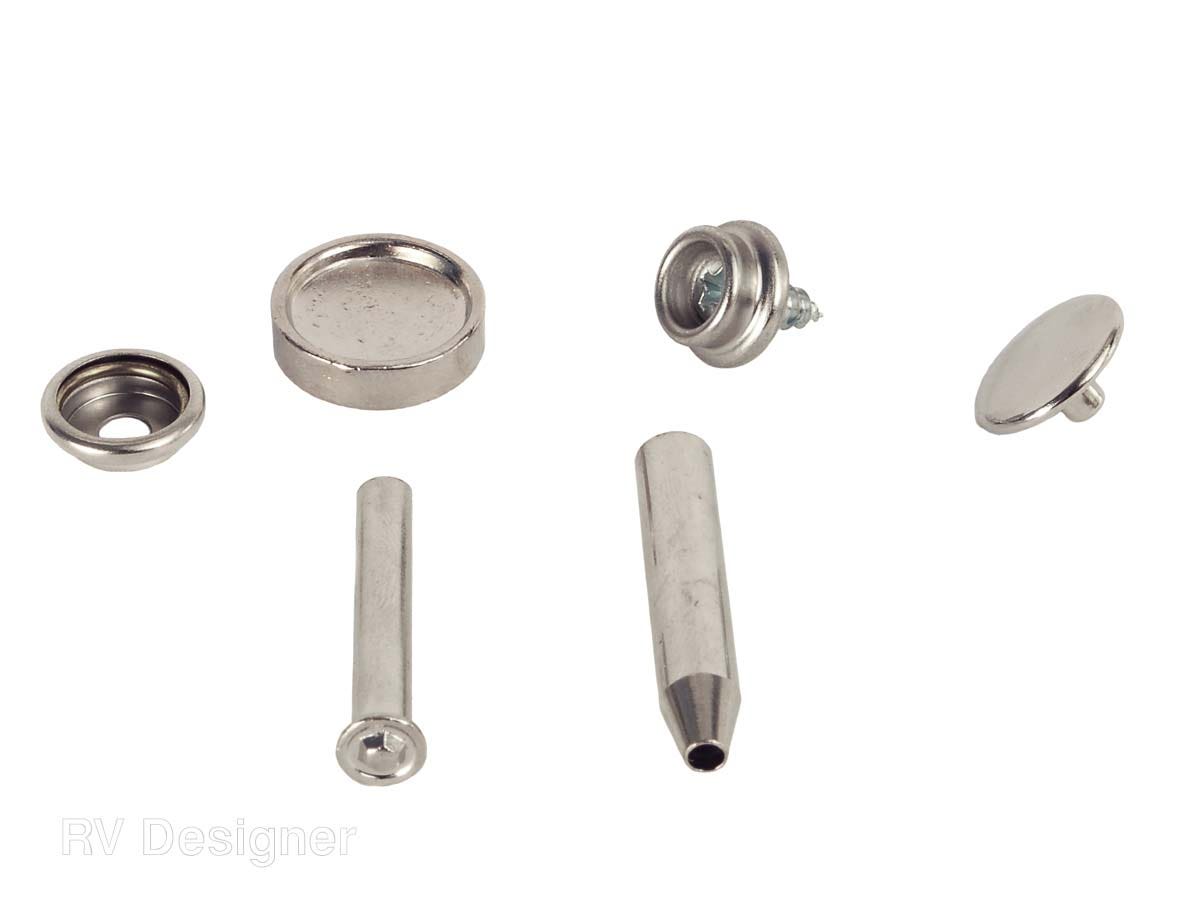 Rv Designer A304, Window Covering Hardware, Snap Kit With Tools, Fabric To Wall,