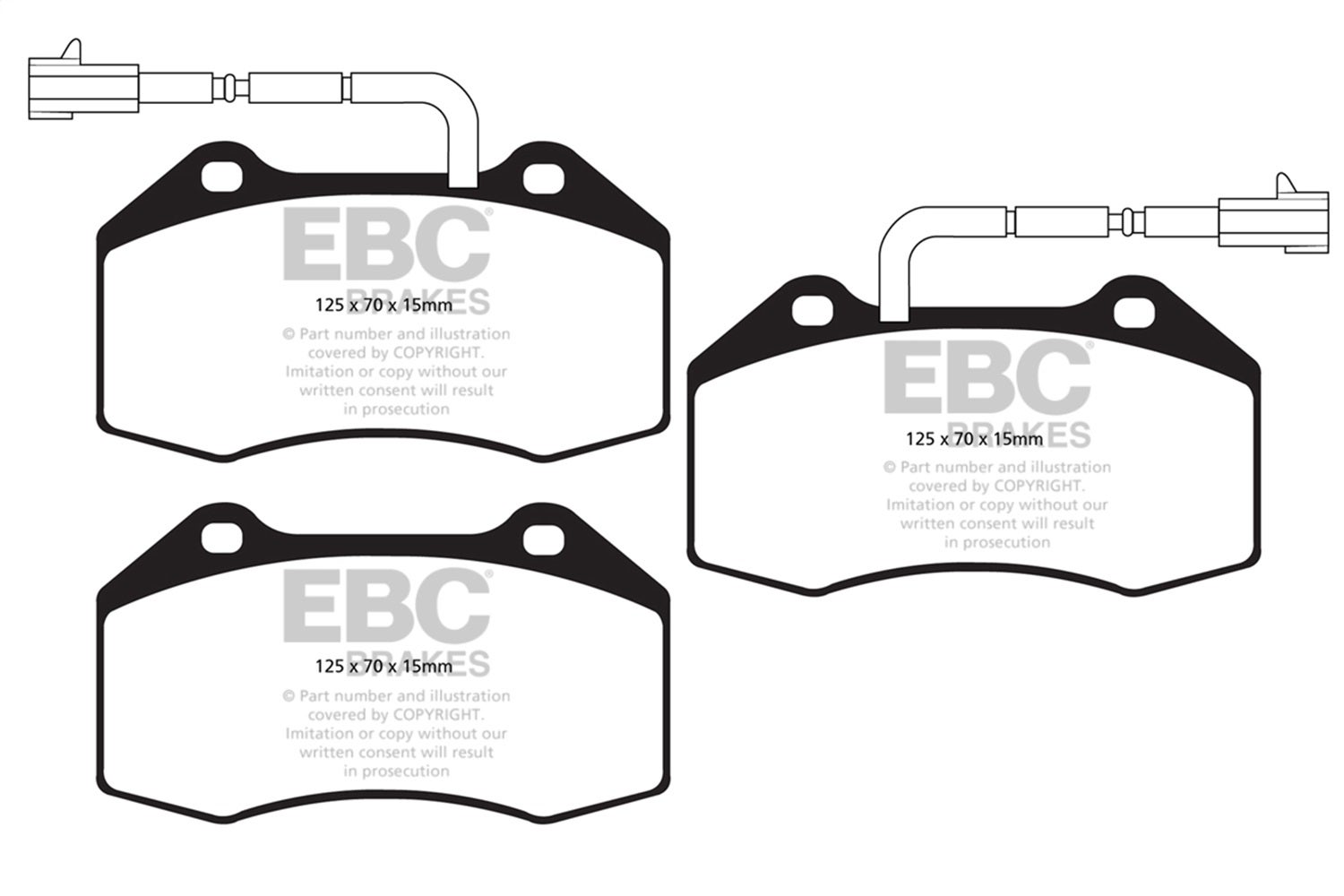 Ebc Brakes Dp42021/2R Yellowstuff Street And Track Brake Pads Fits 15-20 4C
