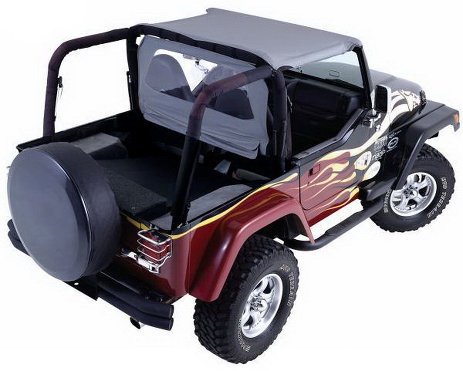 Rampage 990035 Windbreaker Fits 07-18 Wrangler (Jk)   Air Deflector Wind