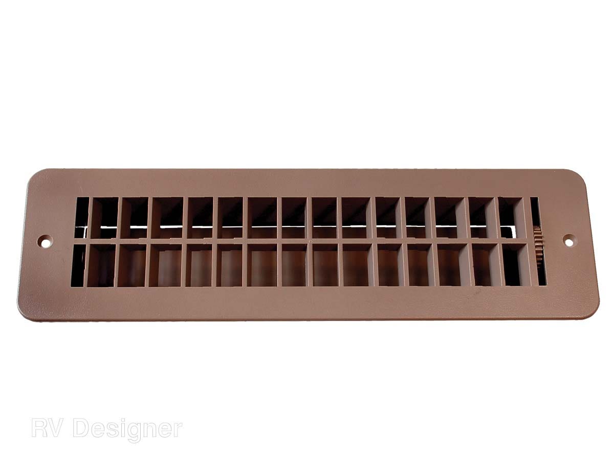 Rv Designer H860, Plastic Floor Register With Damper, 12 Inch X 3-1/2 Inch, Tan,